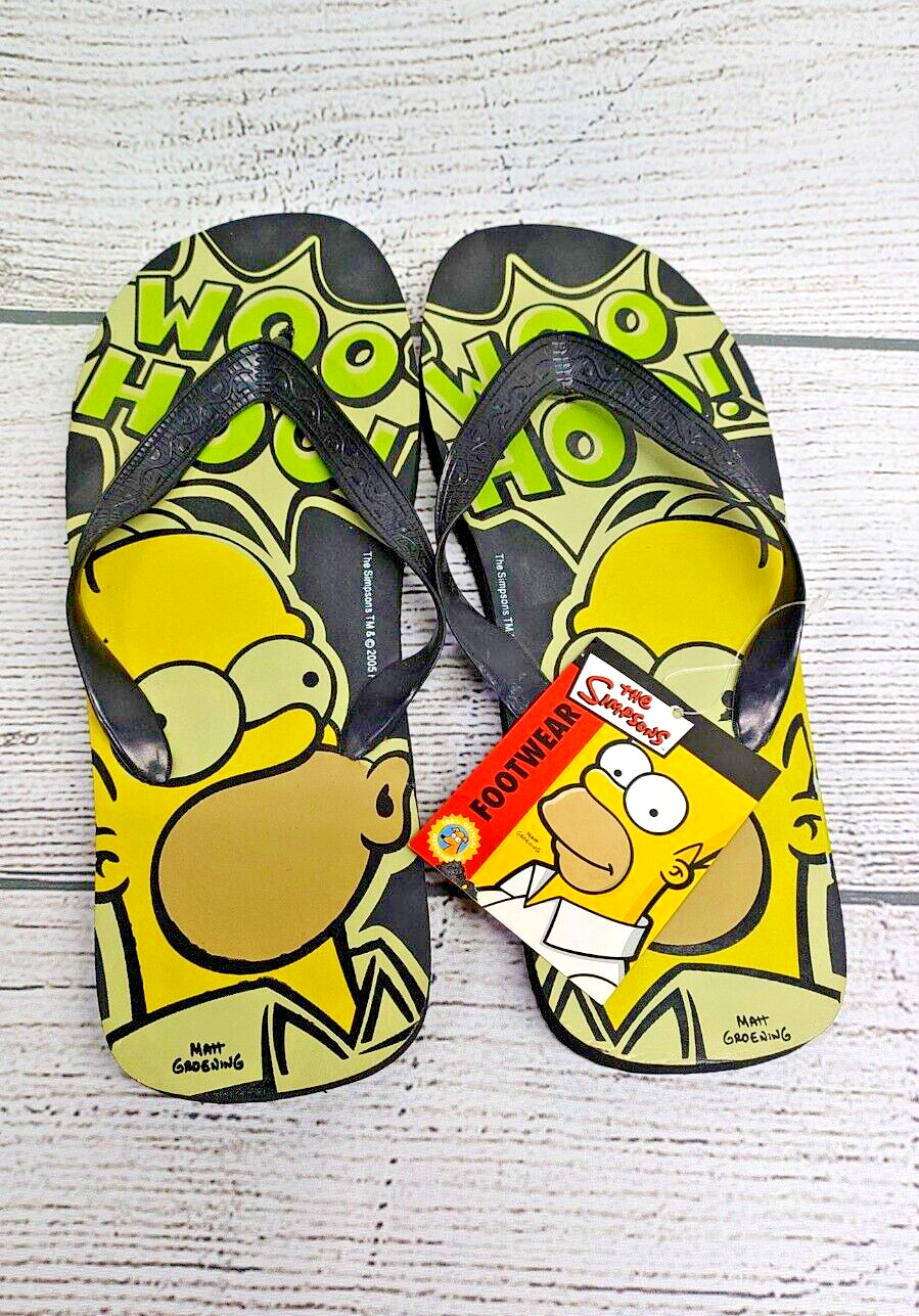 Vintage 2005 Fox The Simpsons Homer Footwear Sandals 10.5 Matt Groening - NOS