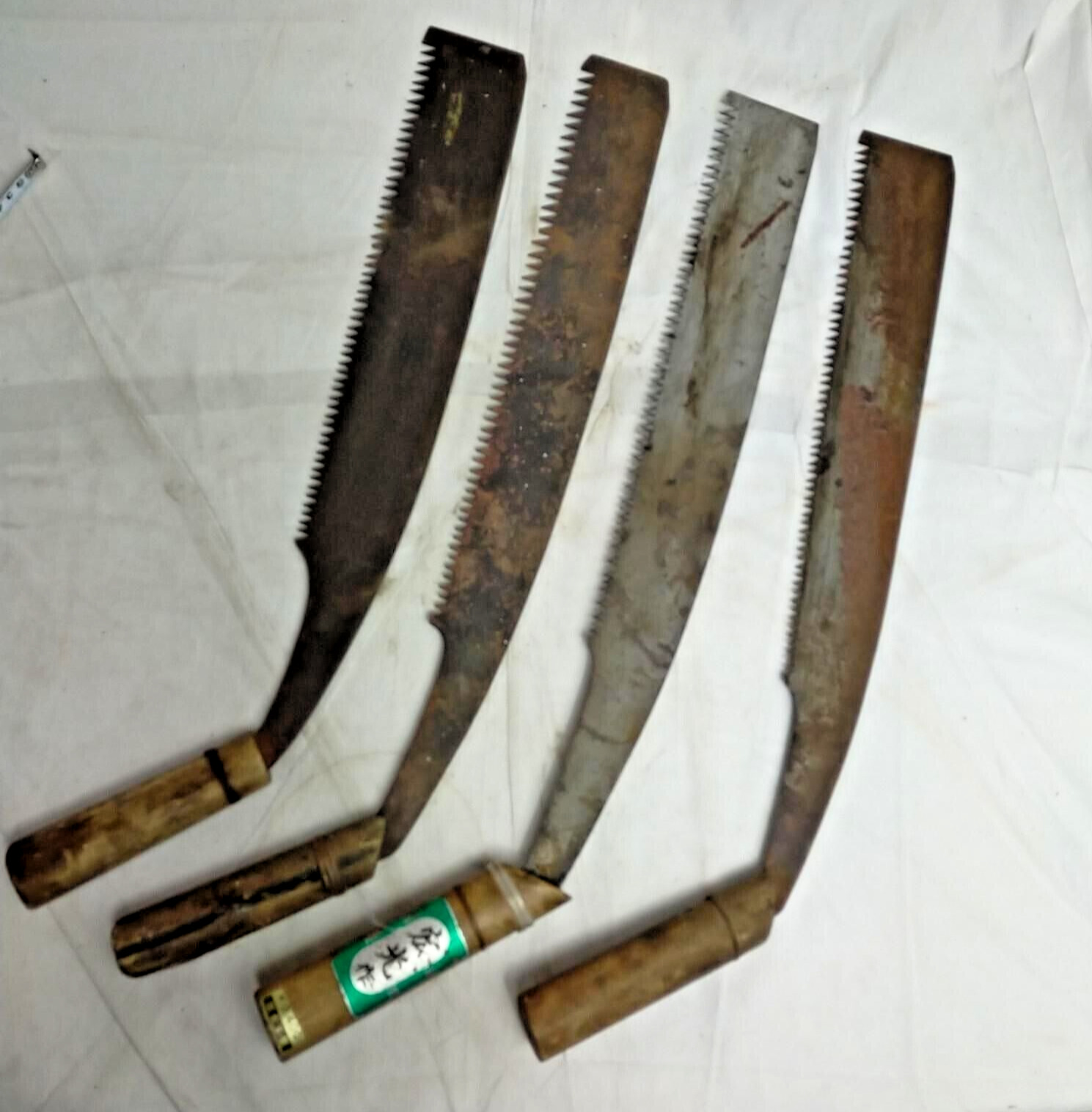 Antique Vintage Japanese Old Long Hand saw Carpentry tool Single edge Set #14