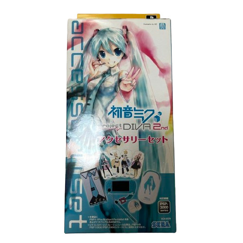 PSP Hatsune Miku Project Diva 2nd Accessory & Pouch Set Japan For PSP-3000 Sega