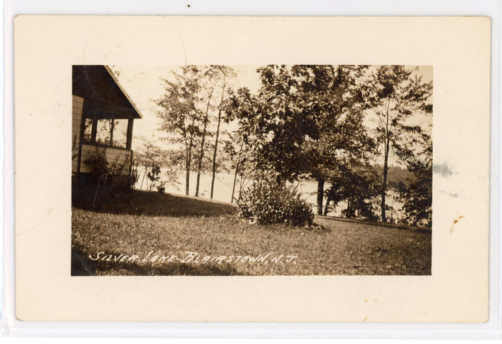 Silver Lake, Blairstown, NJ Real Photo Postcard 1931 RPPC
