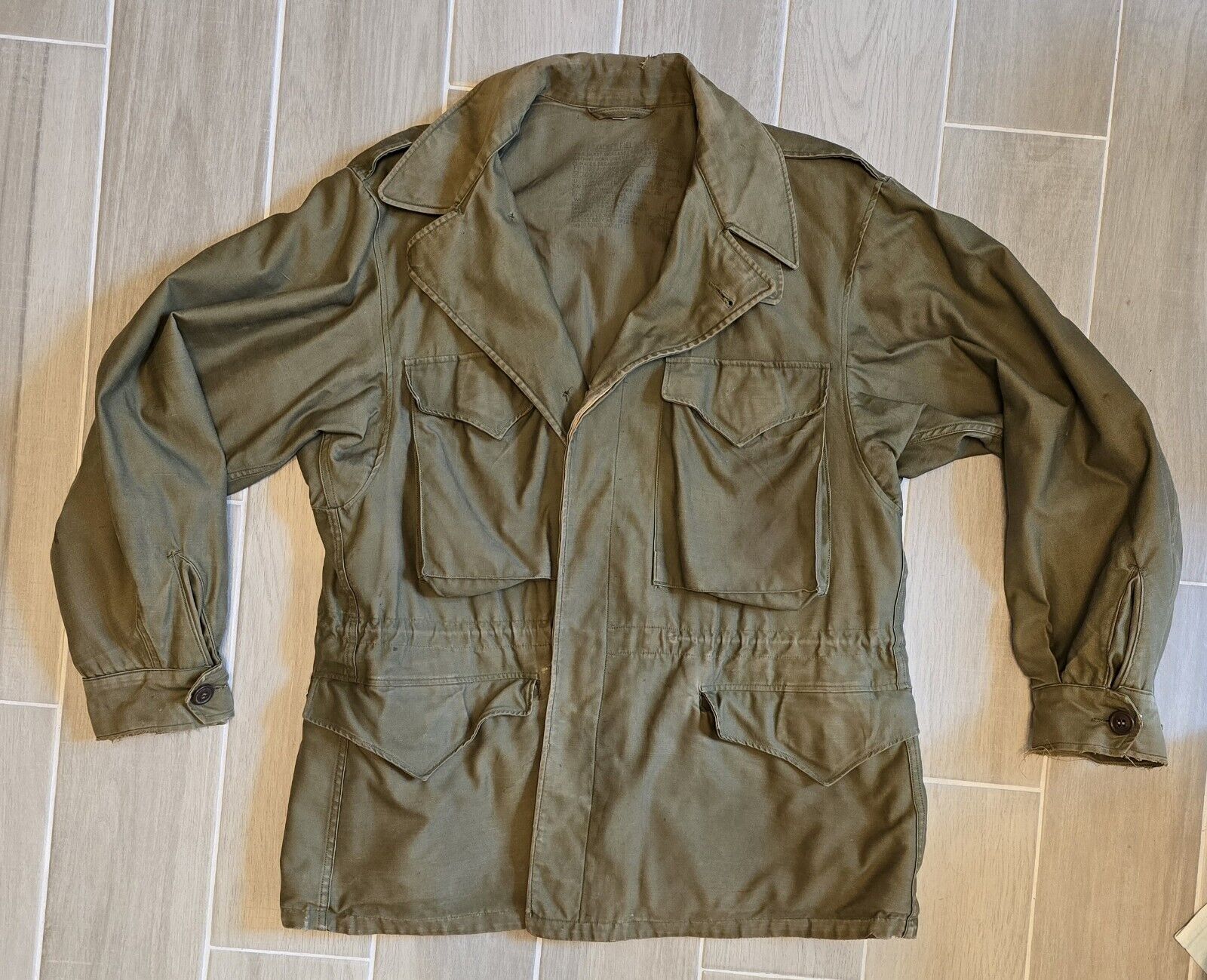 Vintage US Military Army M-1943 Field Jacket Size 40 Short WWII Era M-43