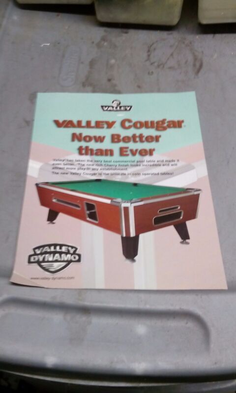 valley cougar arcade flyer