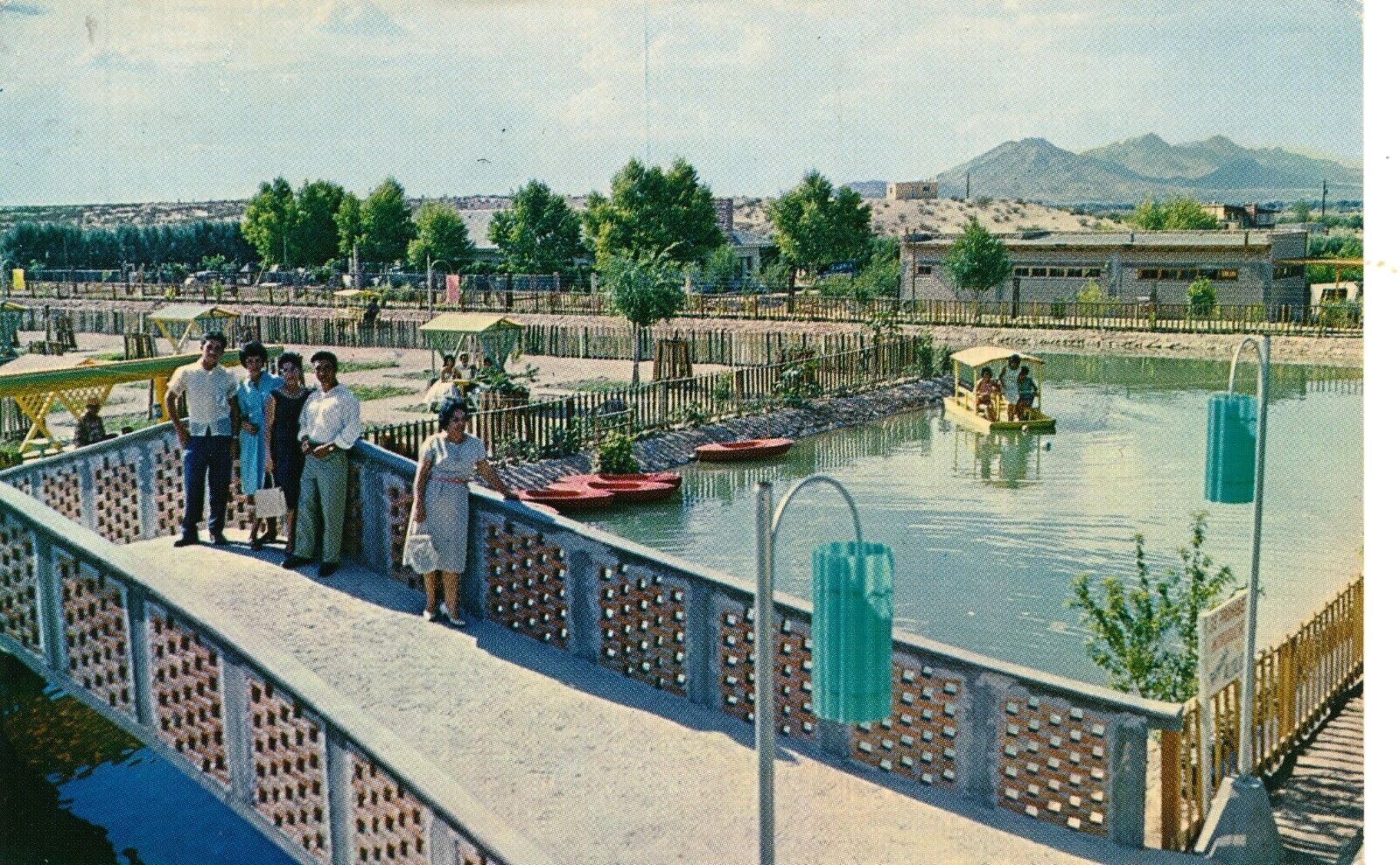 Xochimilco Canal in Ciudad Juarez Mexico vintage posted