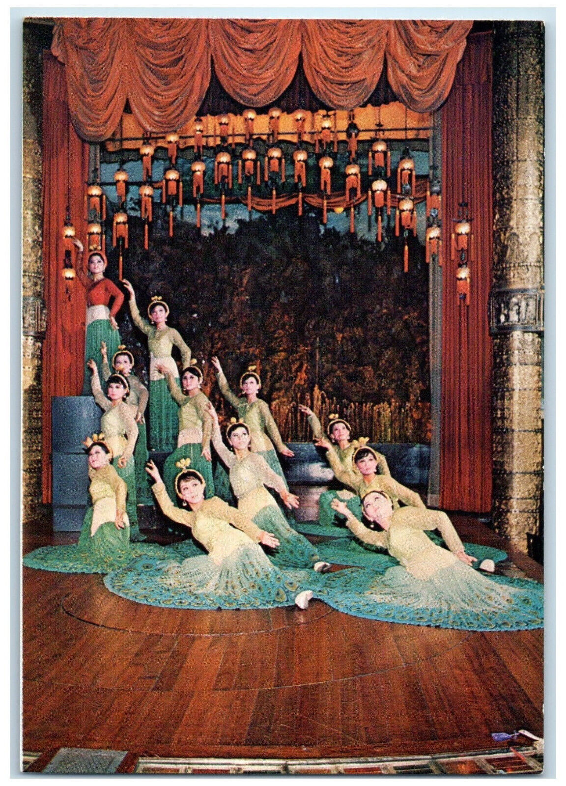 c1960's In China Peacock Dance Peacock Symbolizes Beauty Happiness Postcard