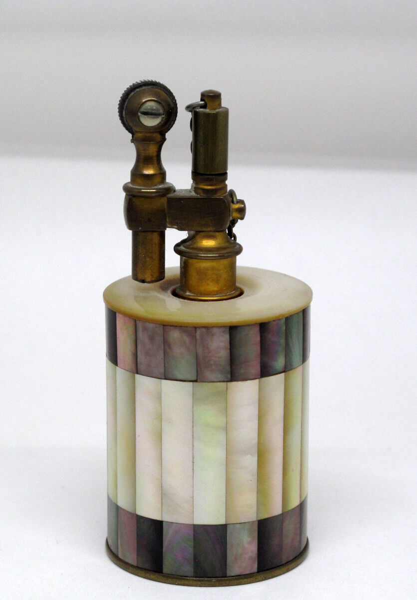 Rare Tiffany & Co Mother Pearl of Lighter c. 1900 - 1920 France Cylinder 