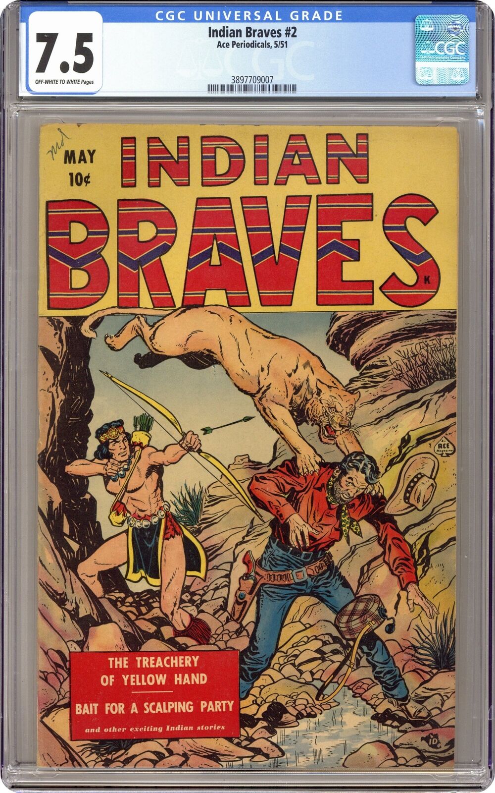 Indian Braves #2 CGC 7.5 1951 3897709007