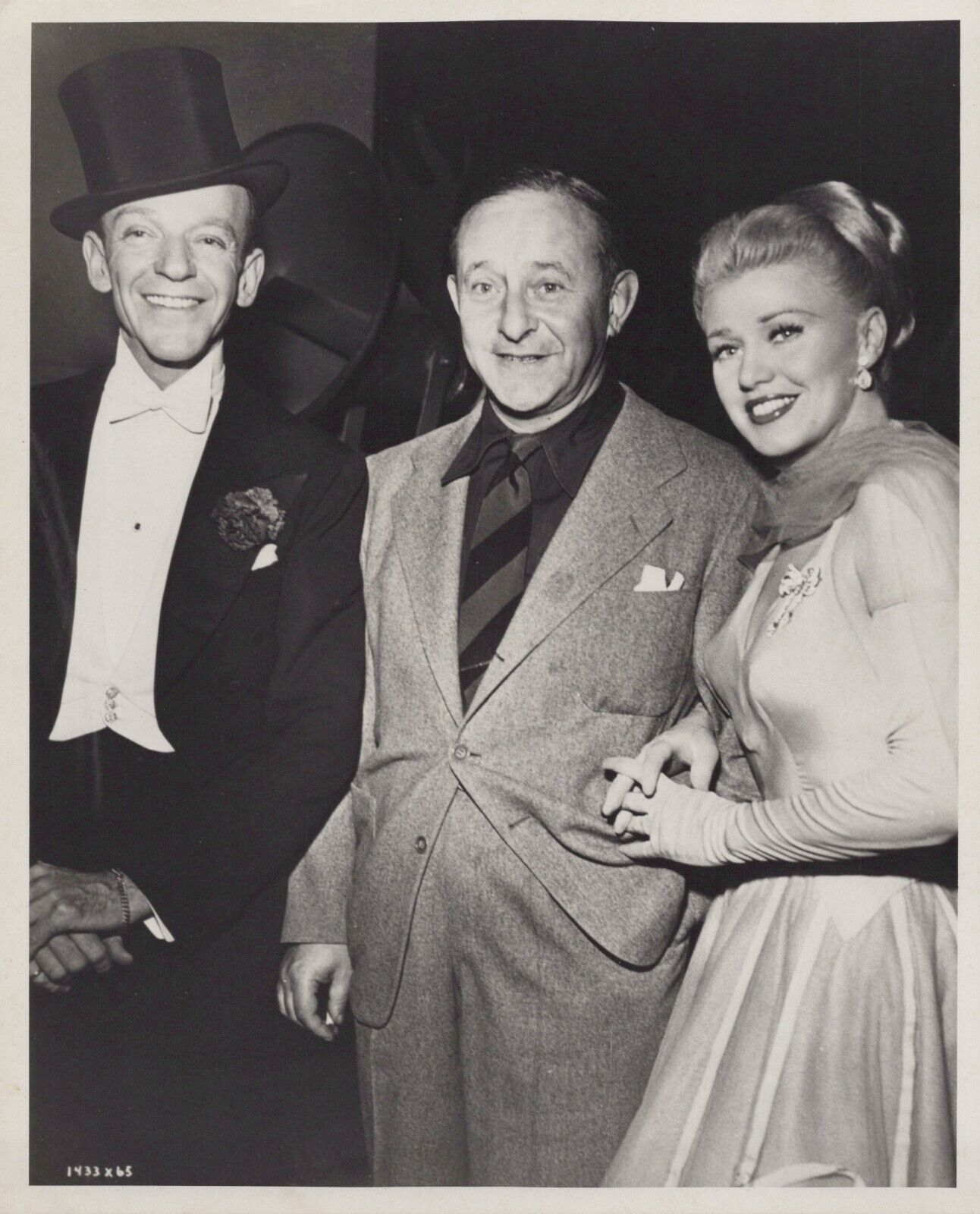 HOLLYWOOD BEAUTY GINGER ROGERS + FRED ASTAIRE PORTRAIT 1950s VINTAGE Photo C38