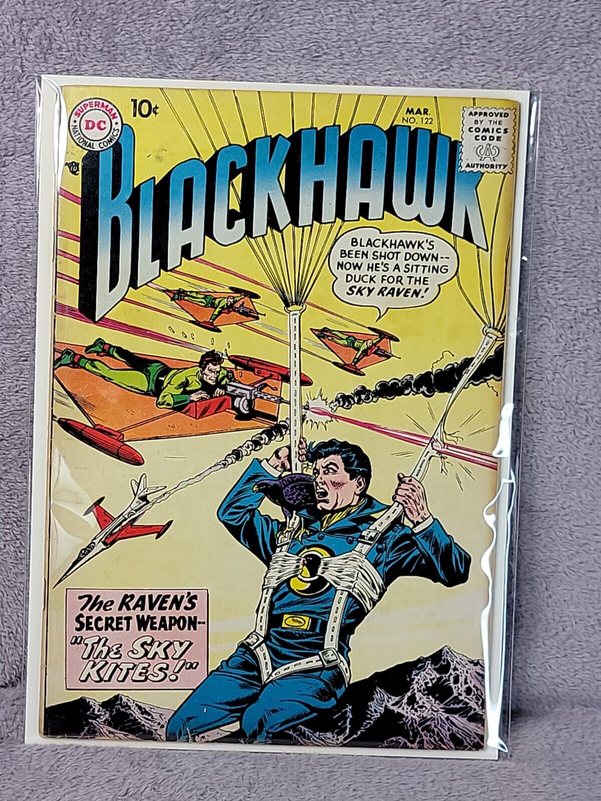 BlackHawk #122 The Raven's Secret Weapon The Sky Kites 1958 Silver Age Comic