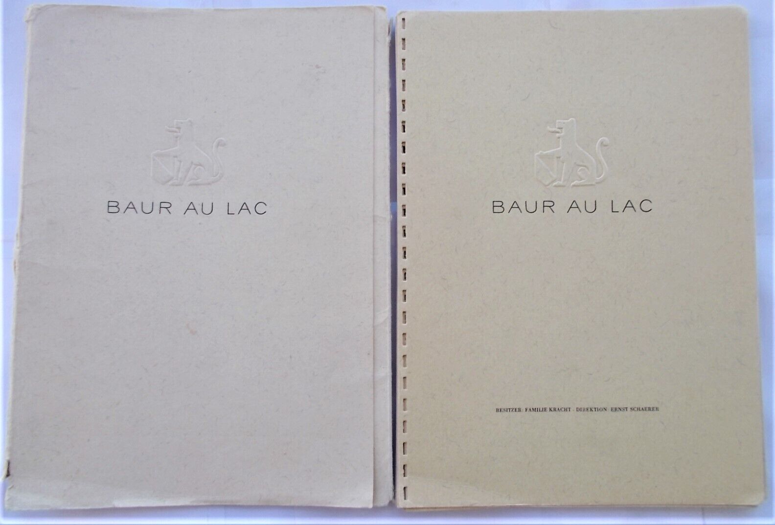 Baur Au Lac Hotel Restaurant Wine List Catalogue c1960s Zurich Switzerland Rare