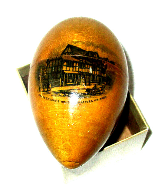 MAUCHLINE Egg shaped Container SHAKESPEARE\'S House Transfer