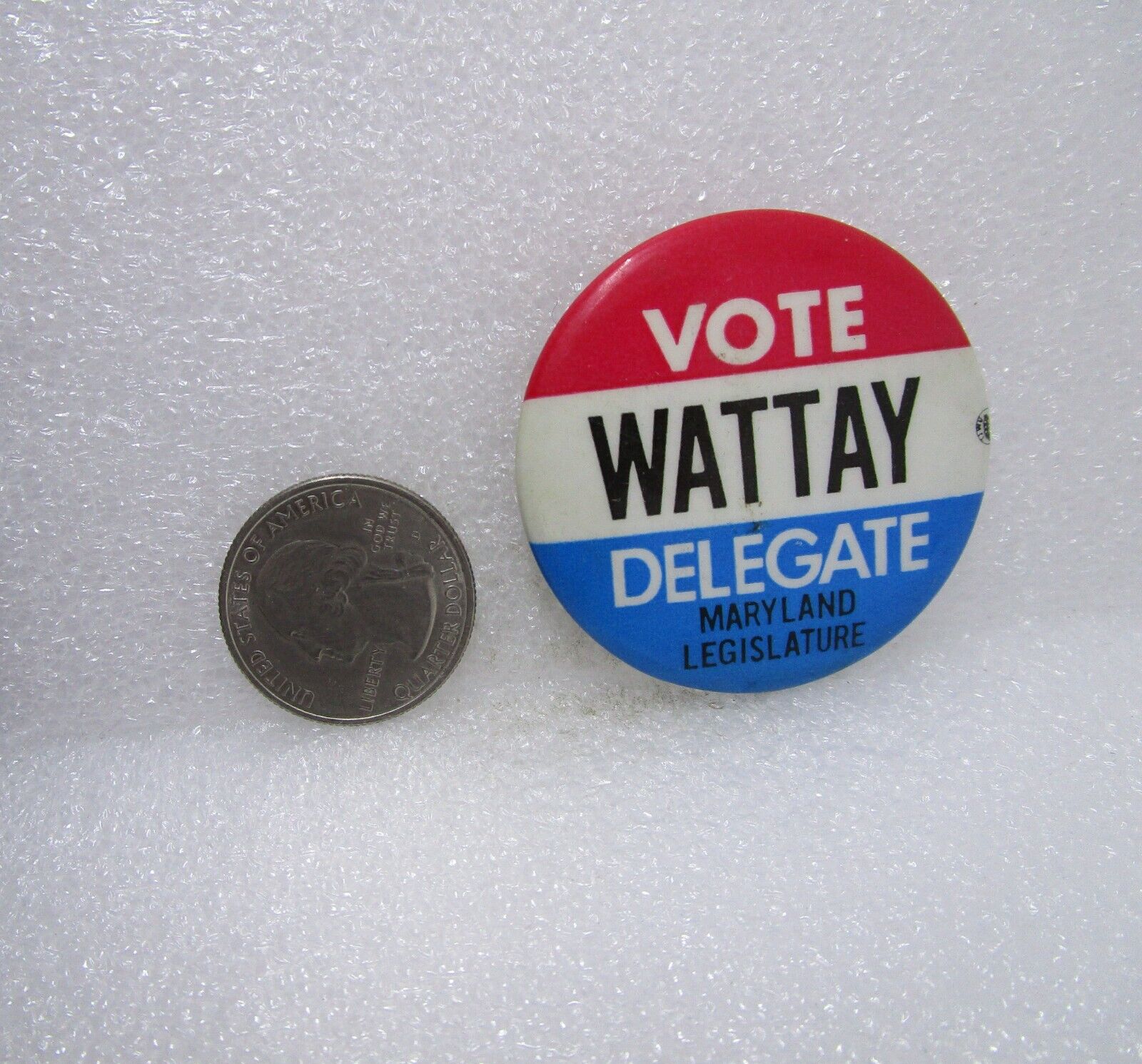 Vote Wattay Delegate Maryland Legislature Button Pin