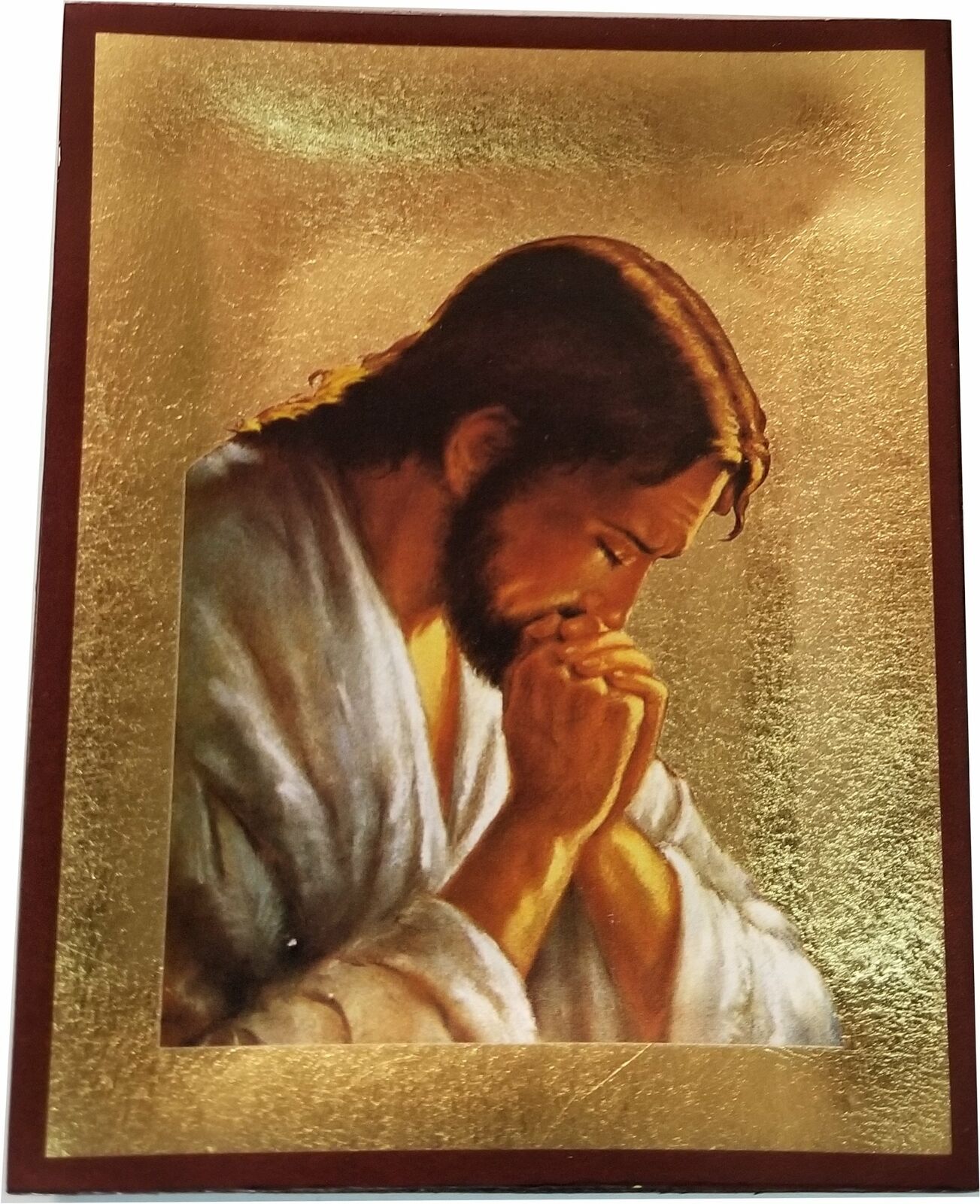Lord teach us how to pray Icon with sheets of Gold (Lithography) - ( 5x4 inches)