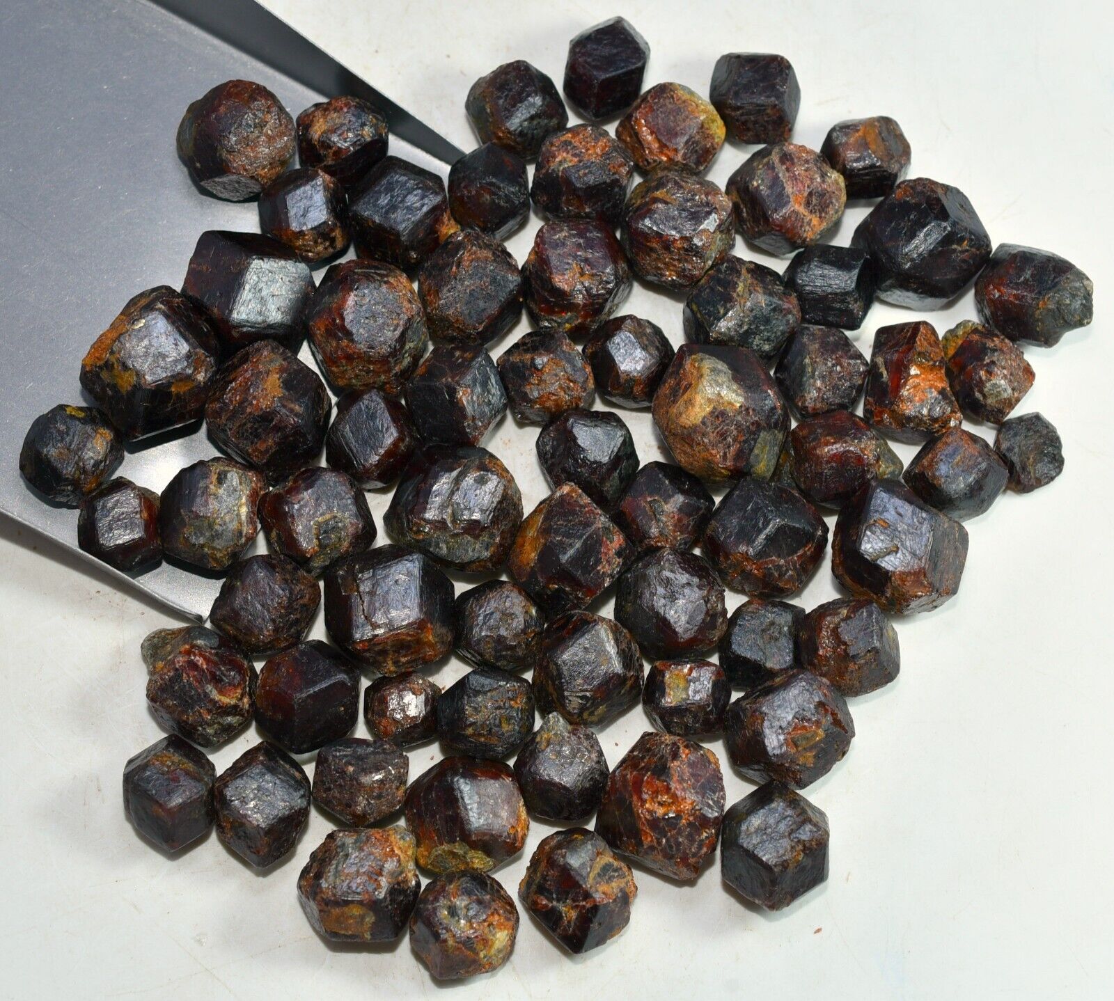 500 GM Full Terminated Faceted Natural Red Garnet Crystals Lot From Afghanistan