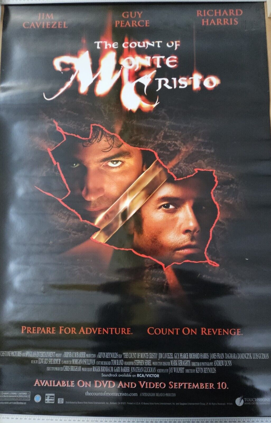 The Count Of Monte Cristo  26 x 39.75   DVD promotional Movie poster