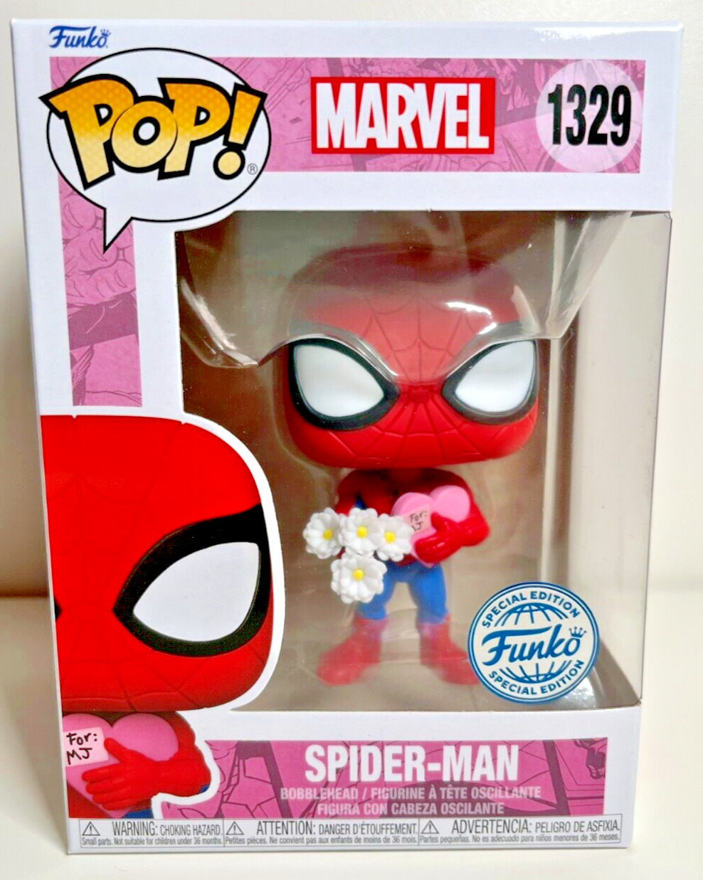 RARE Valentine Spider-Man FE 1329 Funko Pop Vinyl New in Mint Box + Protector