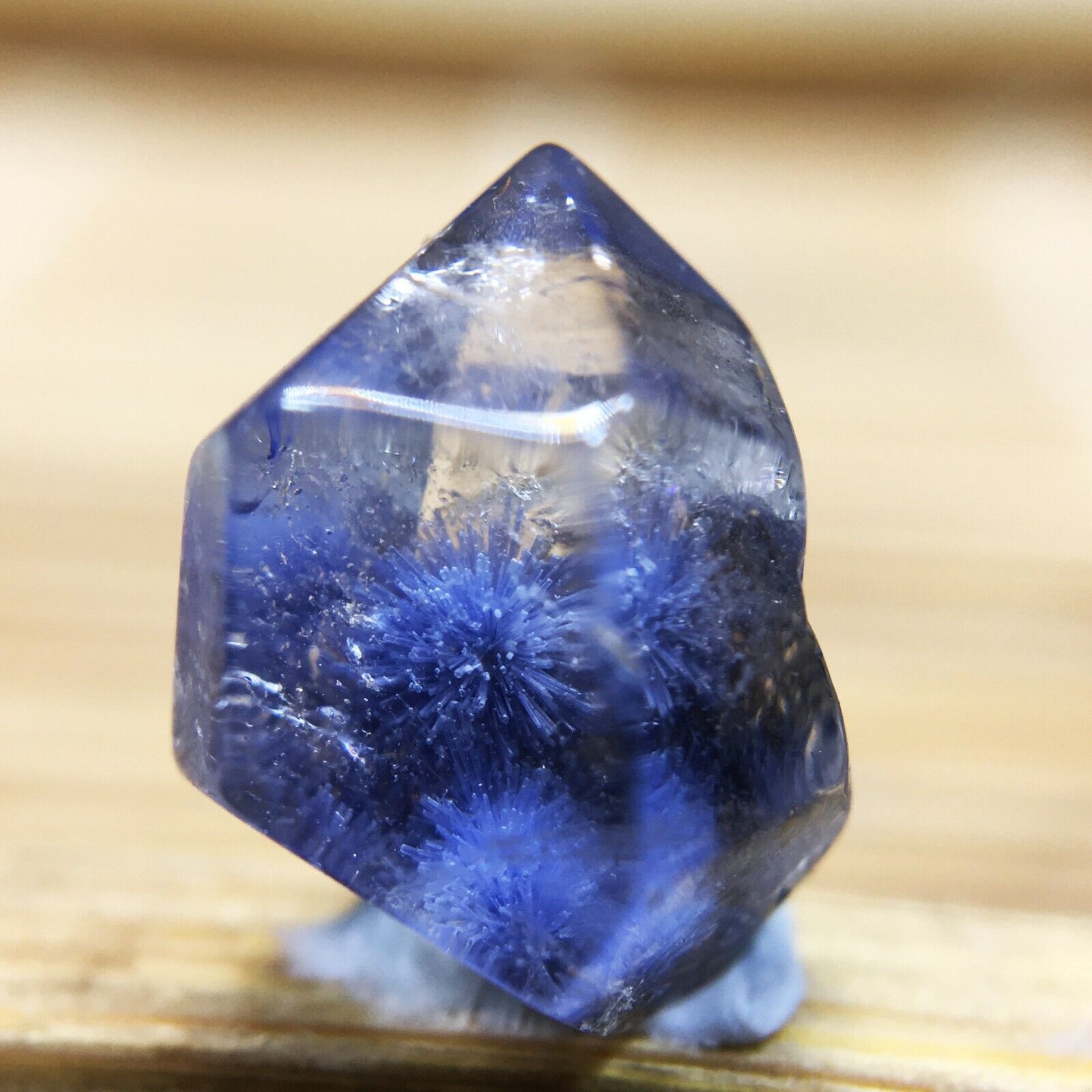 2.5Ct Very Rare NATURAL Beautiful Blue Dumortierite Quartz Crystal Specimen