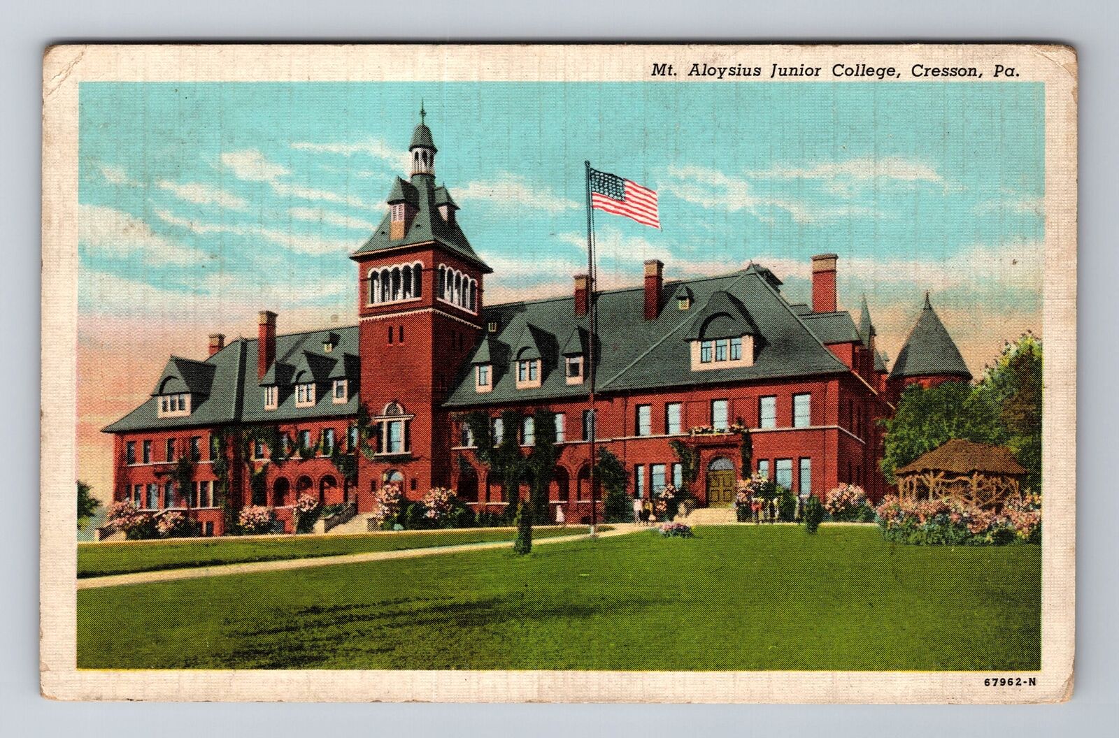 Cresson PA-Pennsylvania, Mt Aloysius Jr College, Antique Vintage Postcard