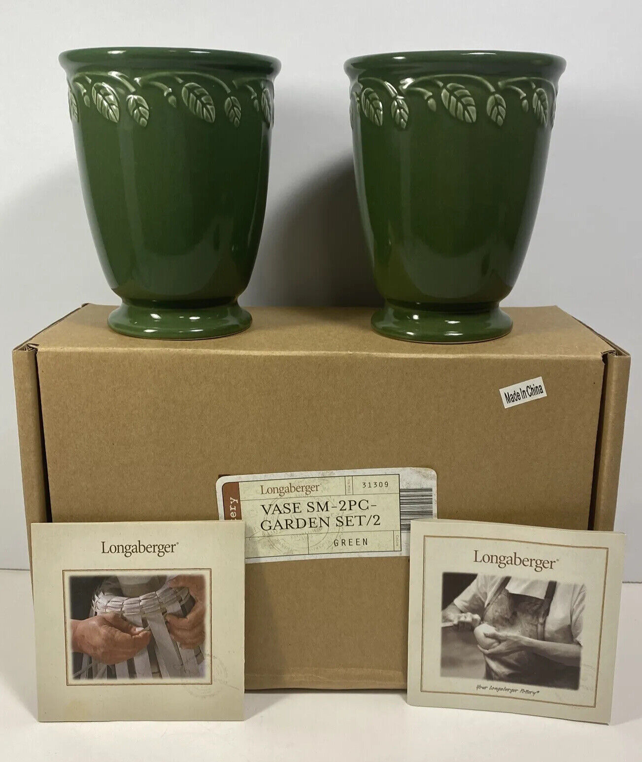 Longaberger At Home Garden Small Vase Set NIB - 31309