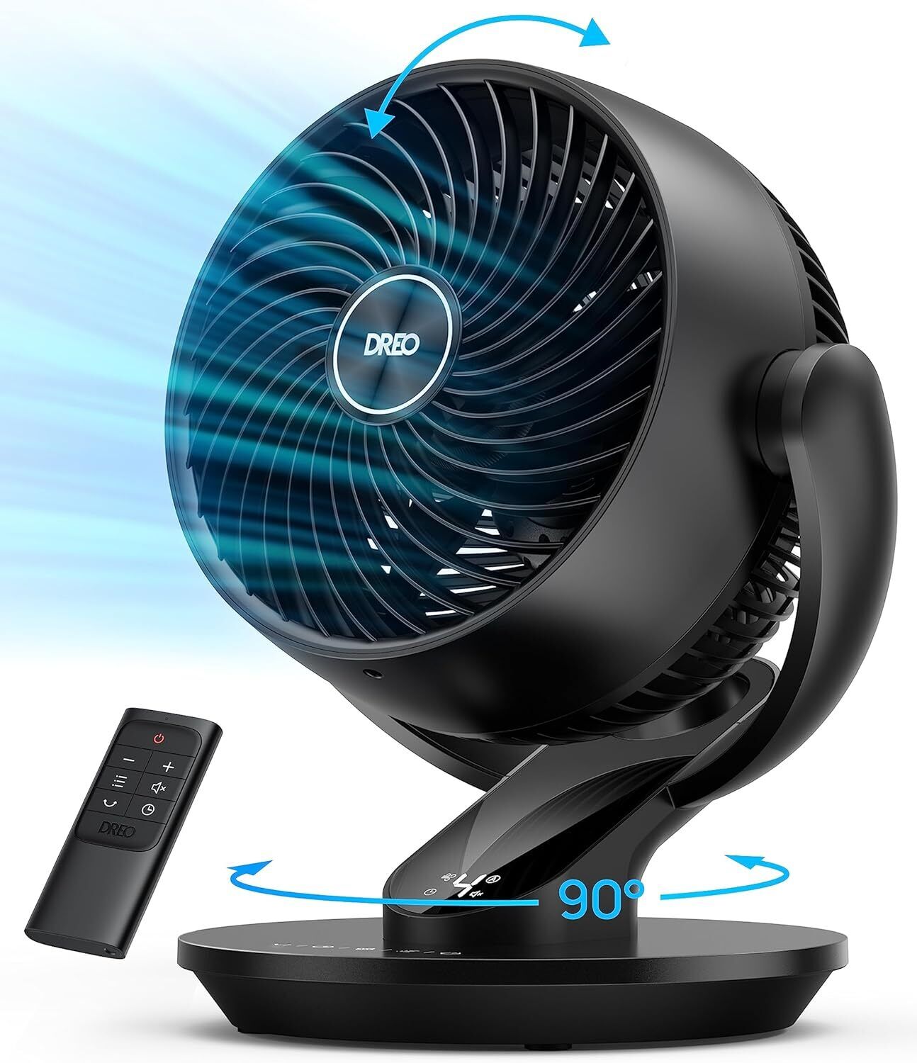 Dreo Fan for Whole Room,13 Inch Quiet Oscillating Table Fans with Remote