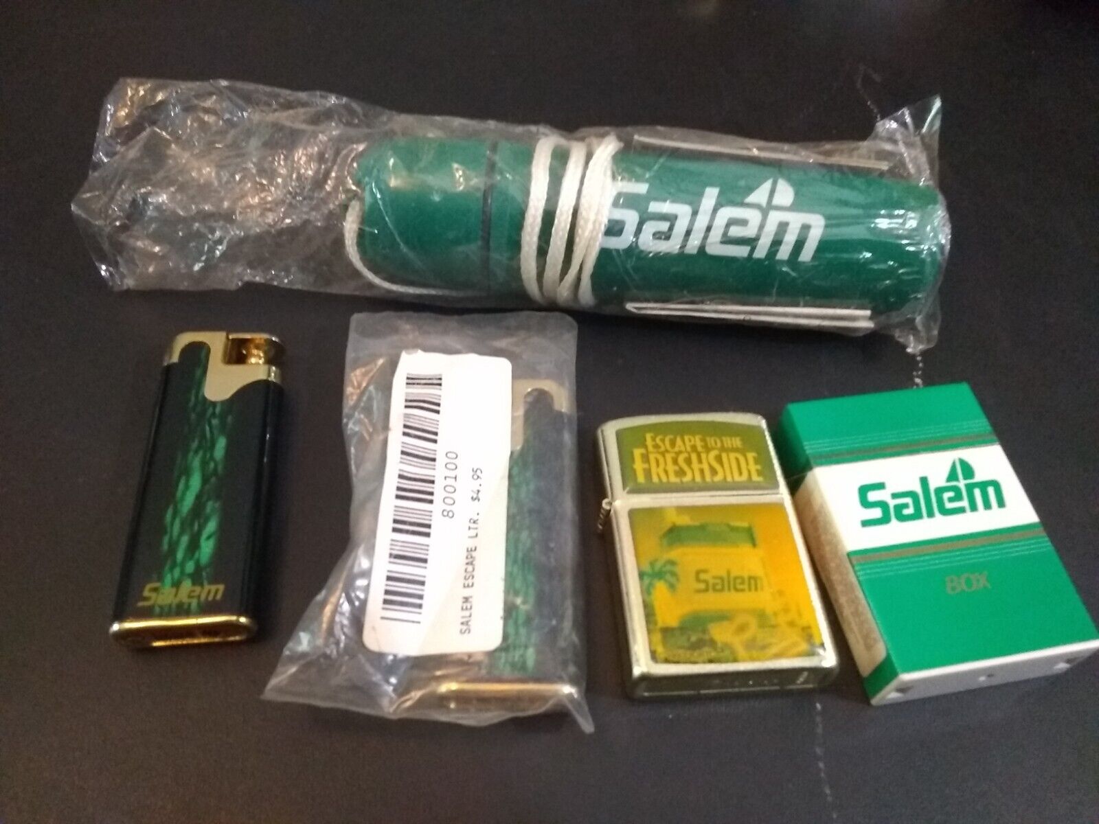 Lot of 5 Advertising/Promotional Tobacco Cigarette Lighters, Winston,Salem,Skoal