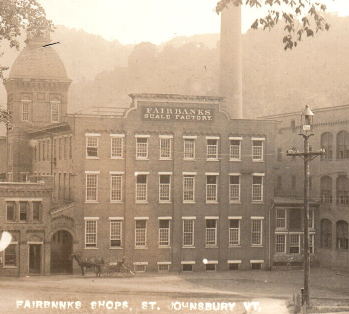 St Johnsbury Vermont Fairbanks Scale Factory Real Photo Postcard RPPC