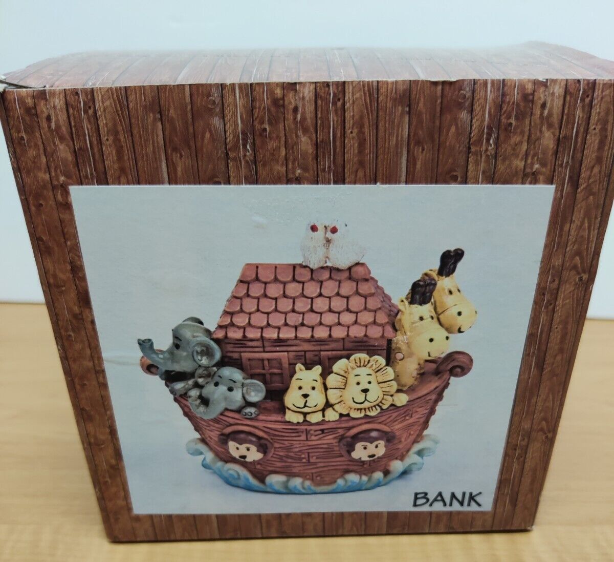 FASHIONCRAFT Noah\'s Ark Bank Open Box Ceramic/Resin Table Decor 