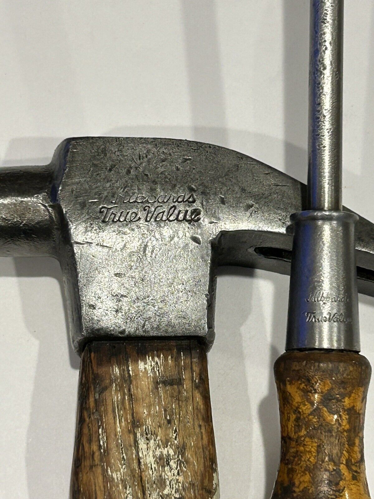 Vintage Claw Hammer & Slotted Screwdriver Hibbards True Value USA