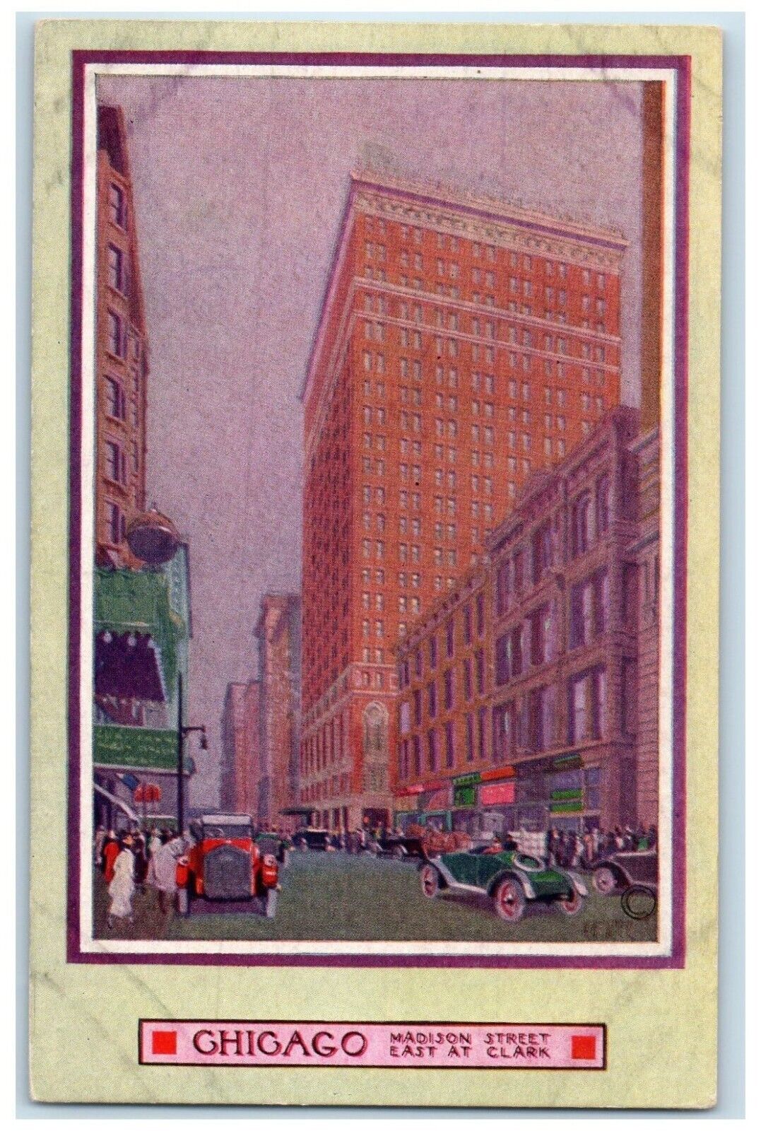 c1910's Madison Street East At Clark Chicago Illinois IL Antique Postcard