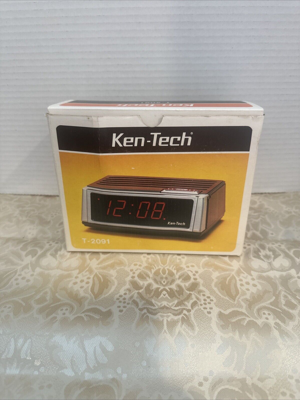 Rare Deadstock Vintage Ken-Tech Digital Alarm Clock Model T-2091 Japan NIB