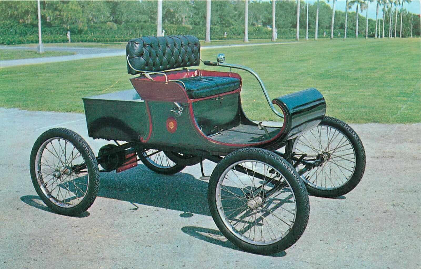1901 Oldsmobile Bellm Antique Car Music Yesterday Sarasota FL Postcard