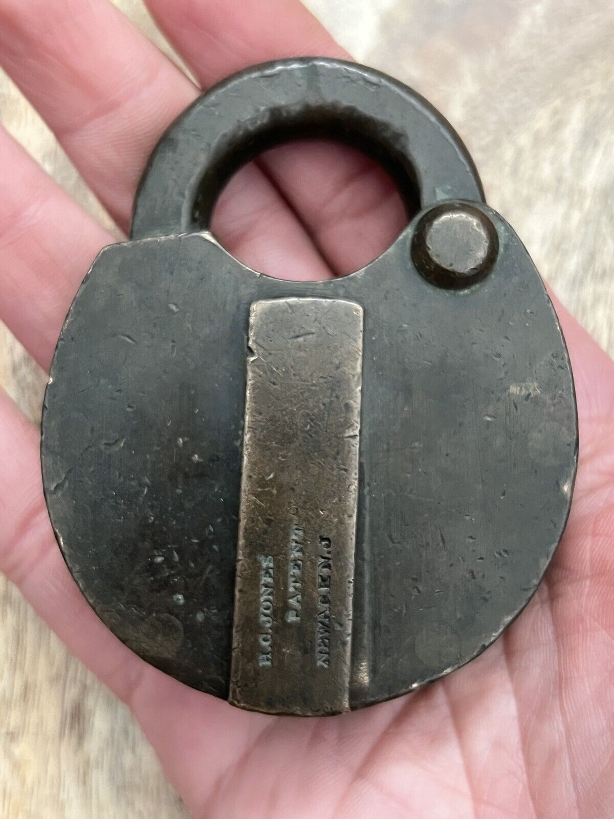 Vintage Antique Old H.C. Jones Padlock No Key Lock Rare