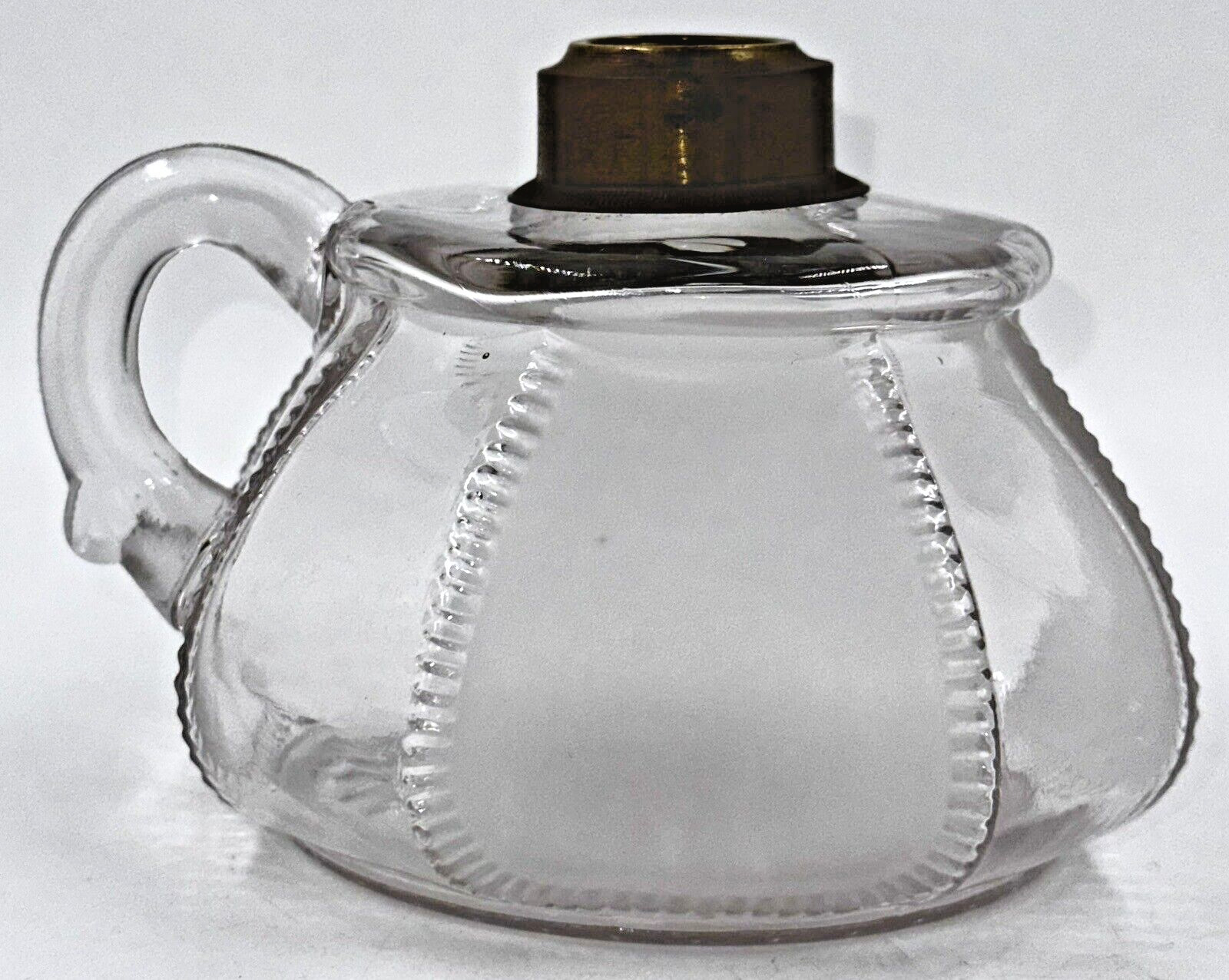 Antique Dalzell's Frosted CROWN Kerosene or Oil Flat Hand Lamp THURO 1, 252e