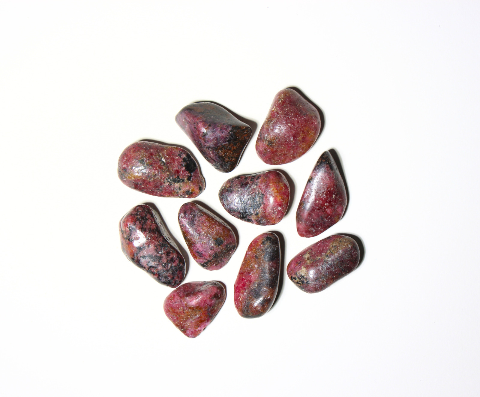 Rhodonite Tumbled Gemstones - Bulk Wholesale Options - 1 LB