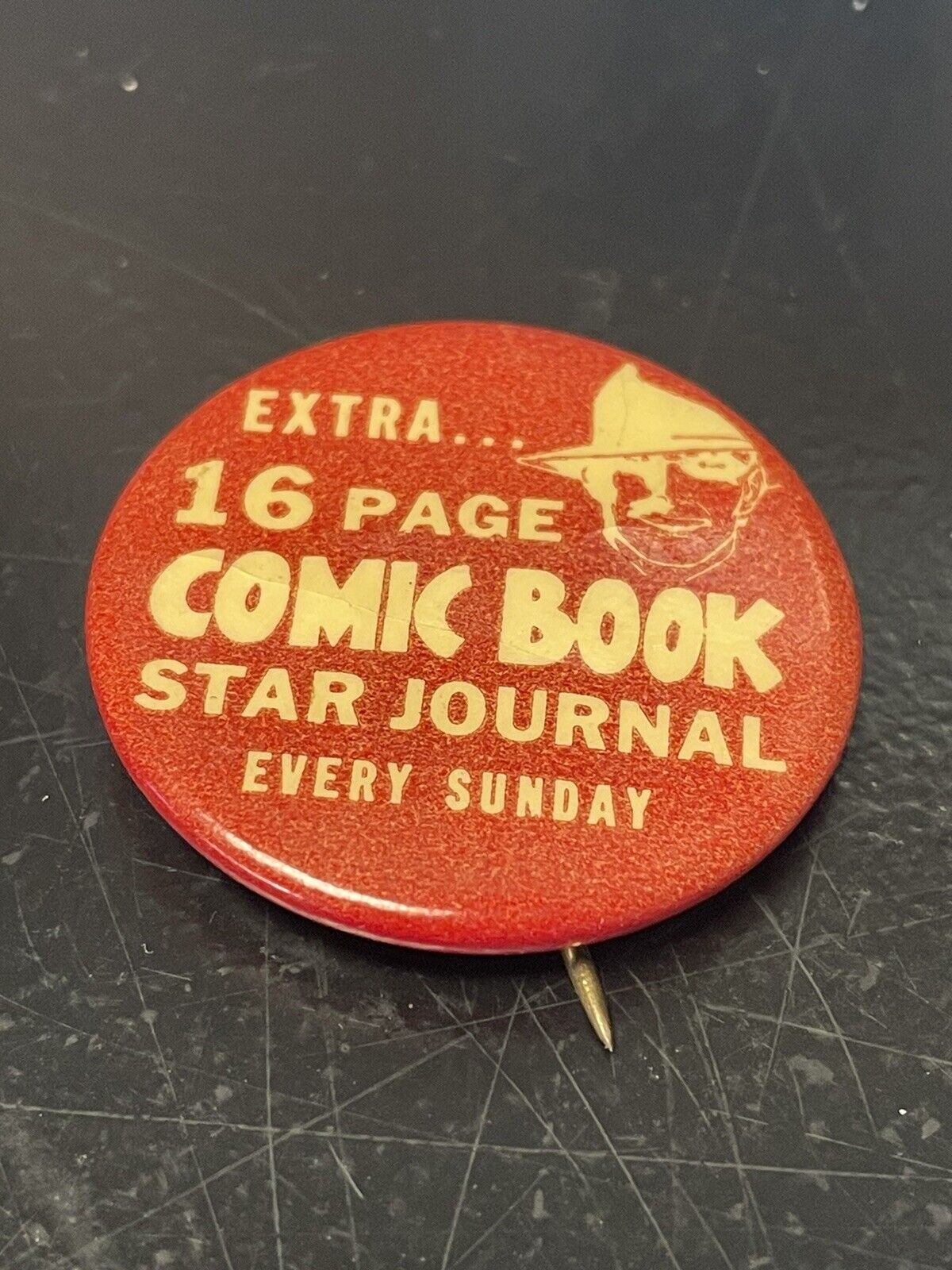 C 1942 Rare Minneapolis Star Journal Newspaper Comic Book Promo Button Pinback