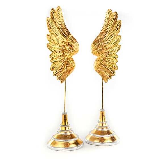 Brand New Mackenzie Childs Golden Angel Wings Set