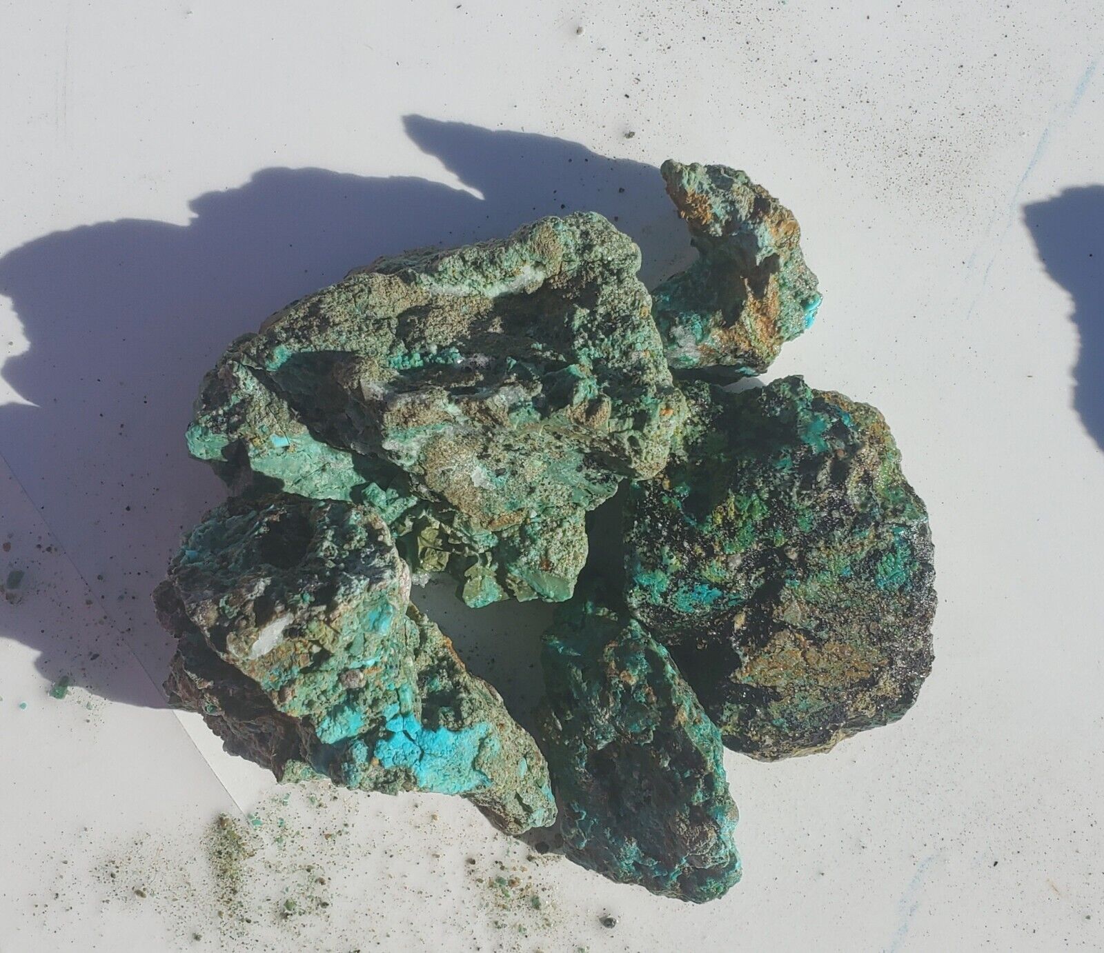 Kingman  Turquoise Rough Raw Natural Exotic Blue & Green Hues Sold In 1/2LB Lots