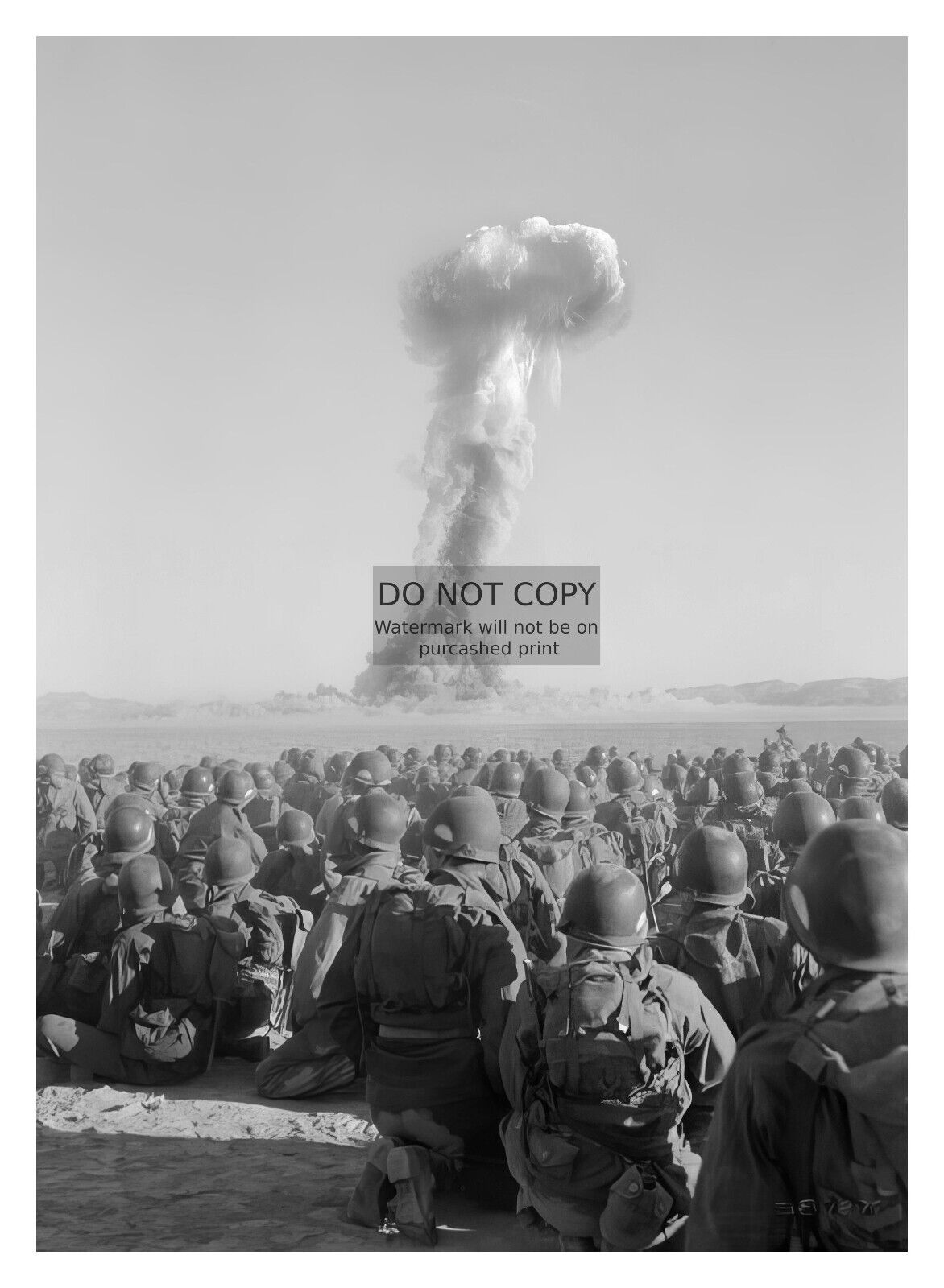 US SOLDIERS SUBJECTED TO ATOMIC NUCLEAR BOMB NEST MUSHROOM CLOUD 5X7 PHOTO