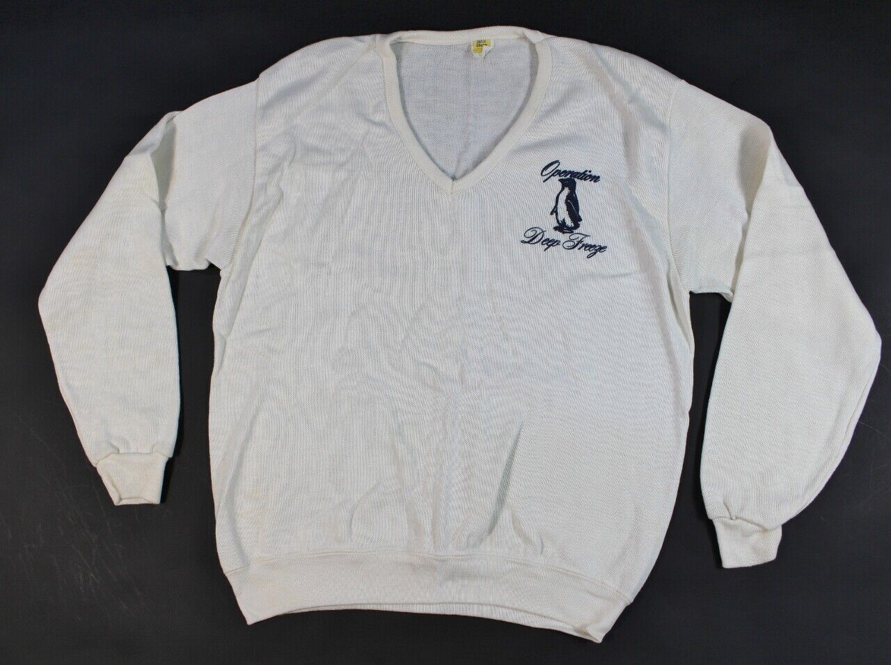 Vintage Operation Deep Freeze Admiral Richard Byrd Antarctica Sweater Shirt
