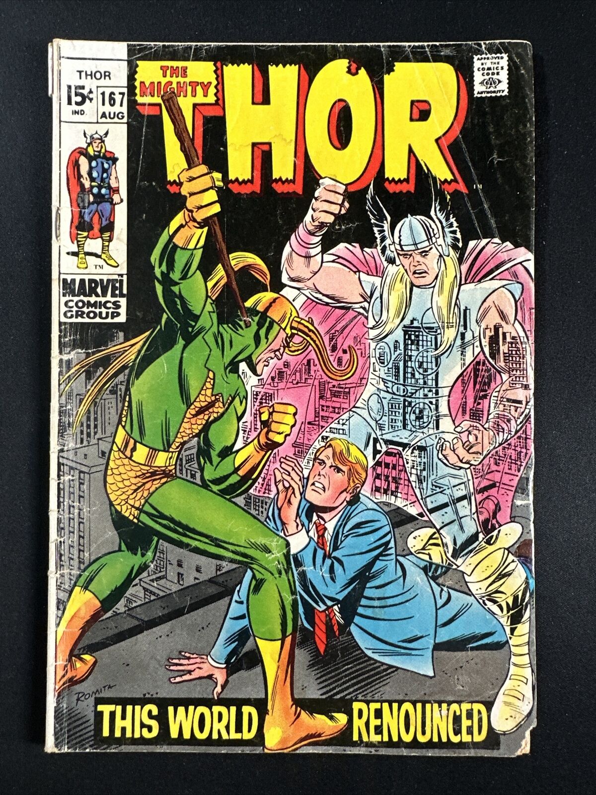 The Mighty Thor #167 Vintage Marvel Comics Silver Age 1st Print 1969 Fair *A2