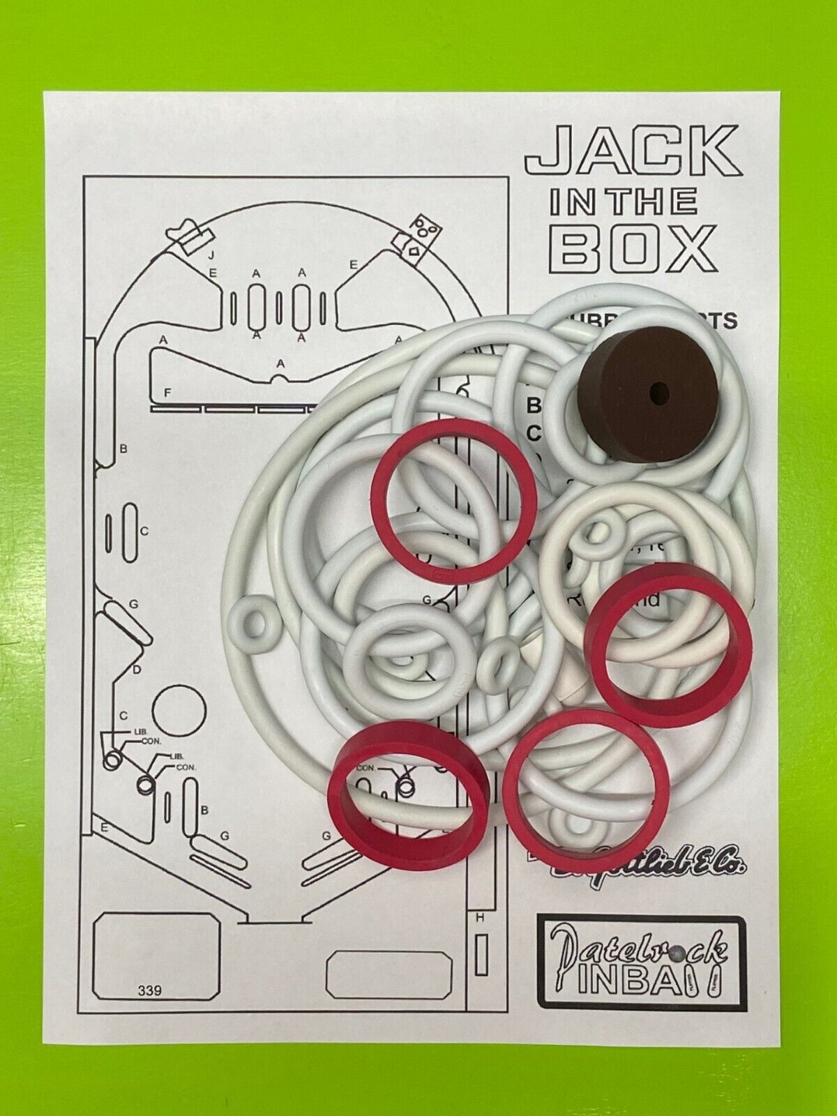1973 Gottlieb Jack In The Box Pinball Machine Rubber Ring Kit