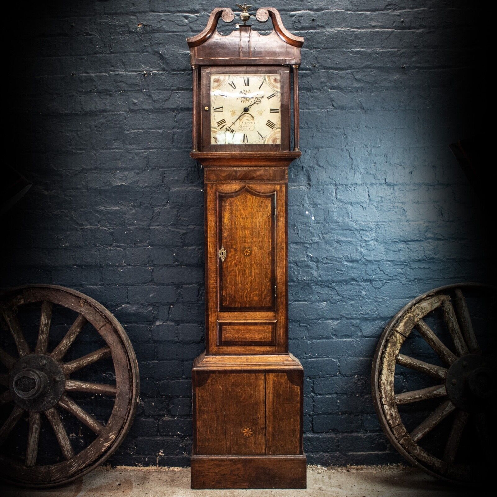 Antique Vintage William Terry Grandfather Clock