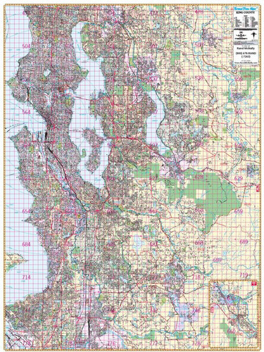 THOMAS BROS. SEATTLE WALL MAP (R)