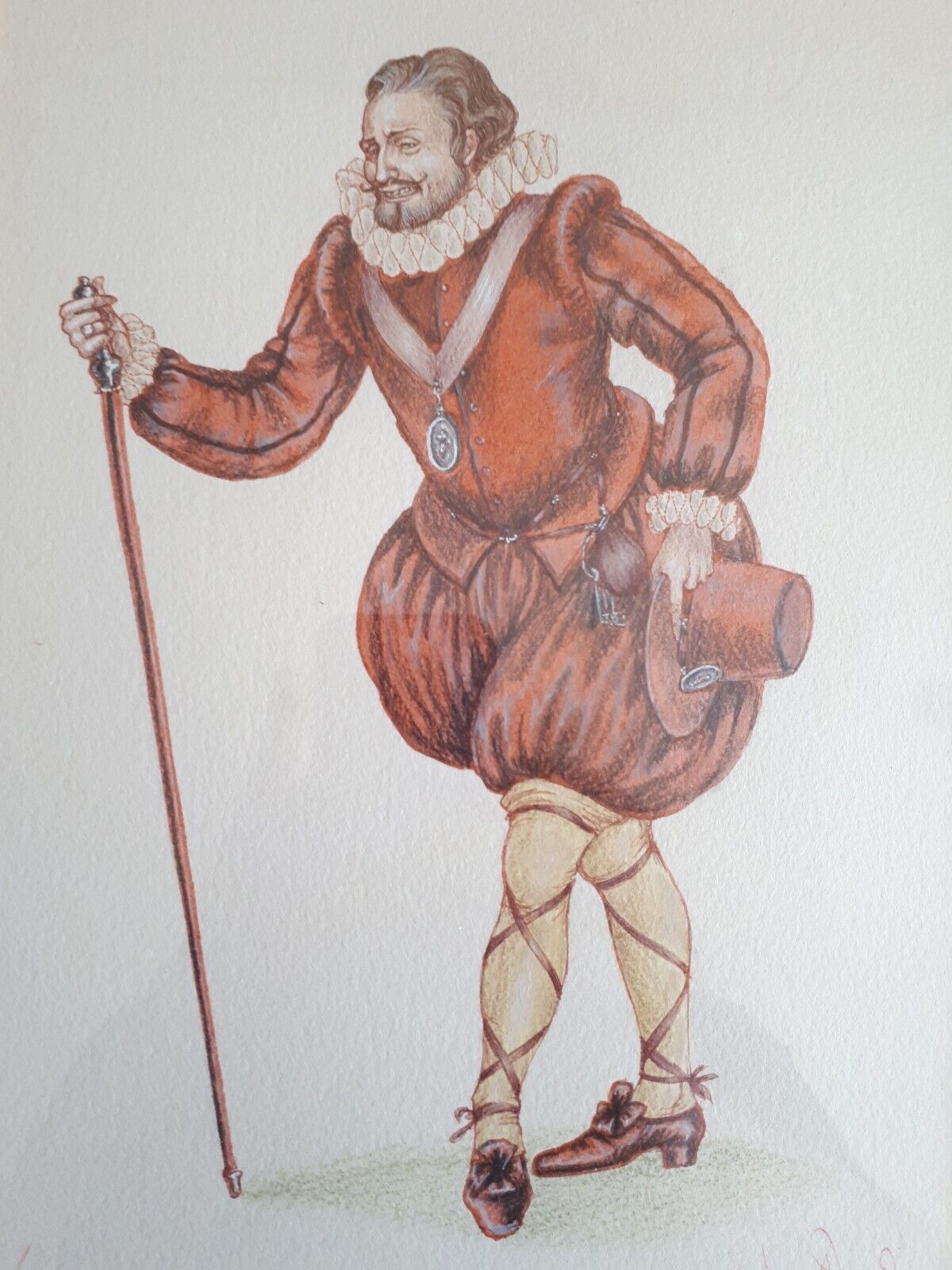 Janet Froud Original Costume Design For Royal Shakespeare Company Malvolio - Art