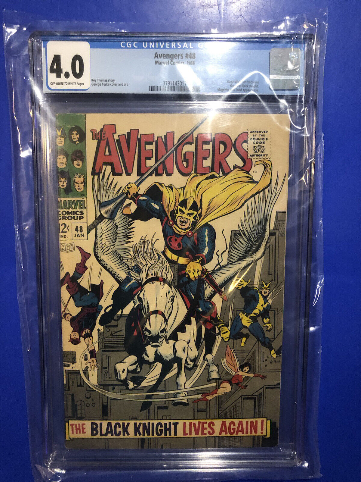 Avengers # 48 CGC 4.0 1st Dane Whitman Black Knight Eternals Marvel Comics 1968