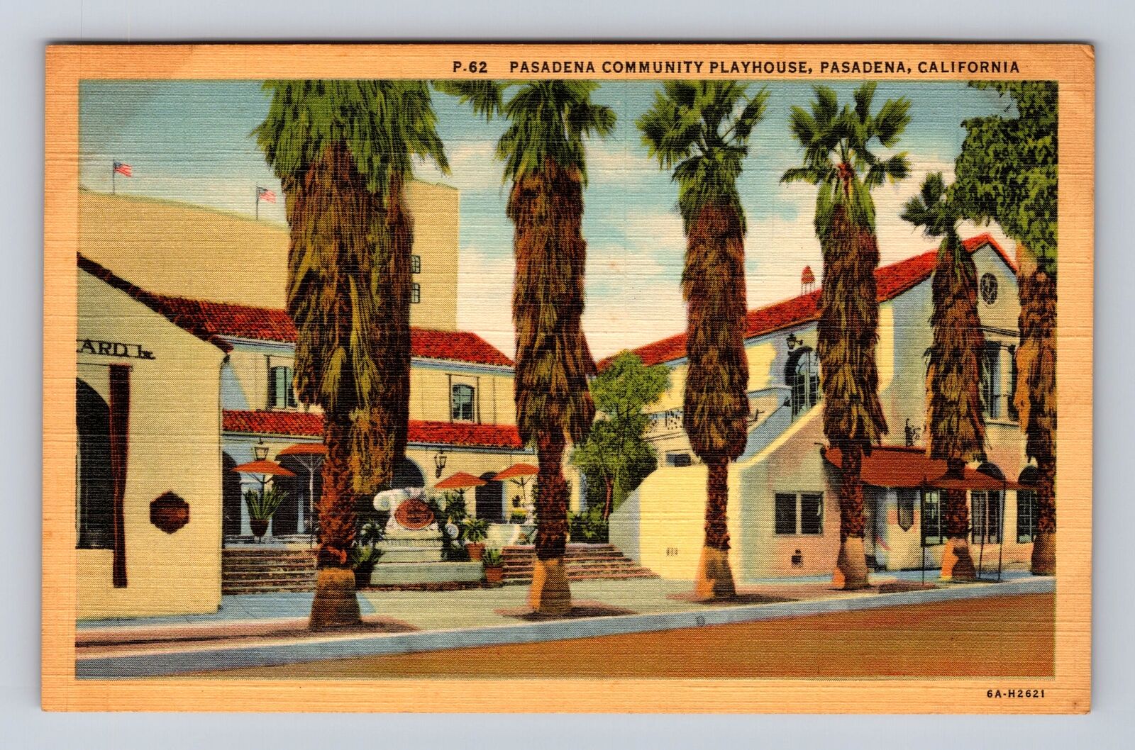 Pasadena CA-California, Pasadena Community Playhouse, Antique Vintage Postcard