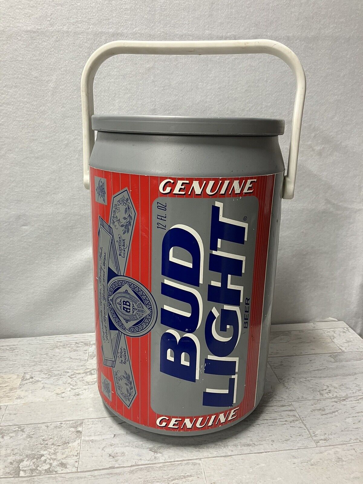 Vintage 1990s Bud Light Budweiser Kooler Kraft Plastic Can Tailgate Cooler