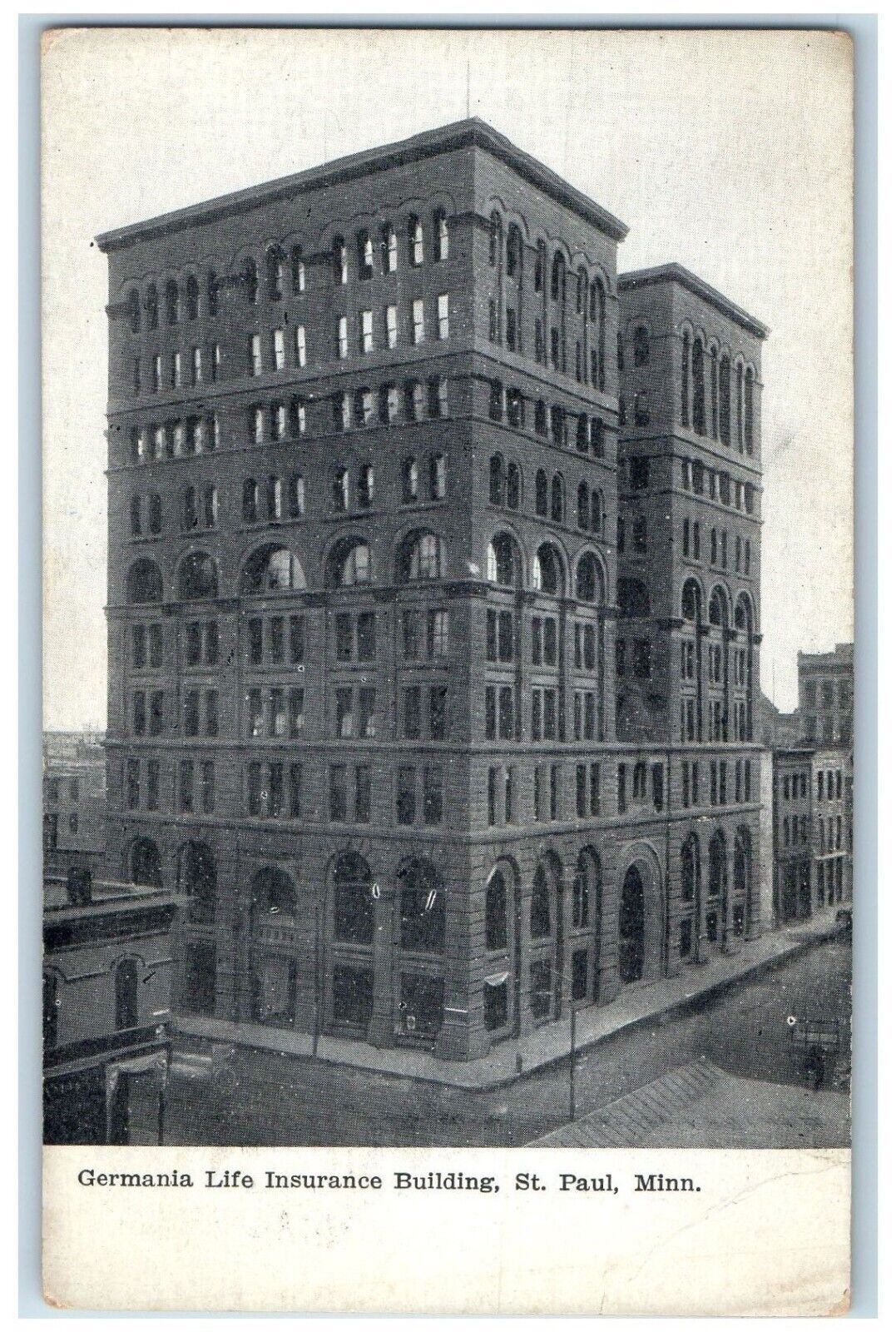c1910 Exterior View Germania Life Insurance Building St Paul Minnesota Postcard