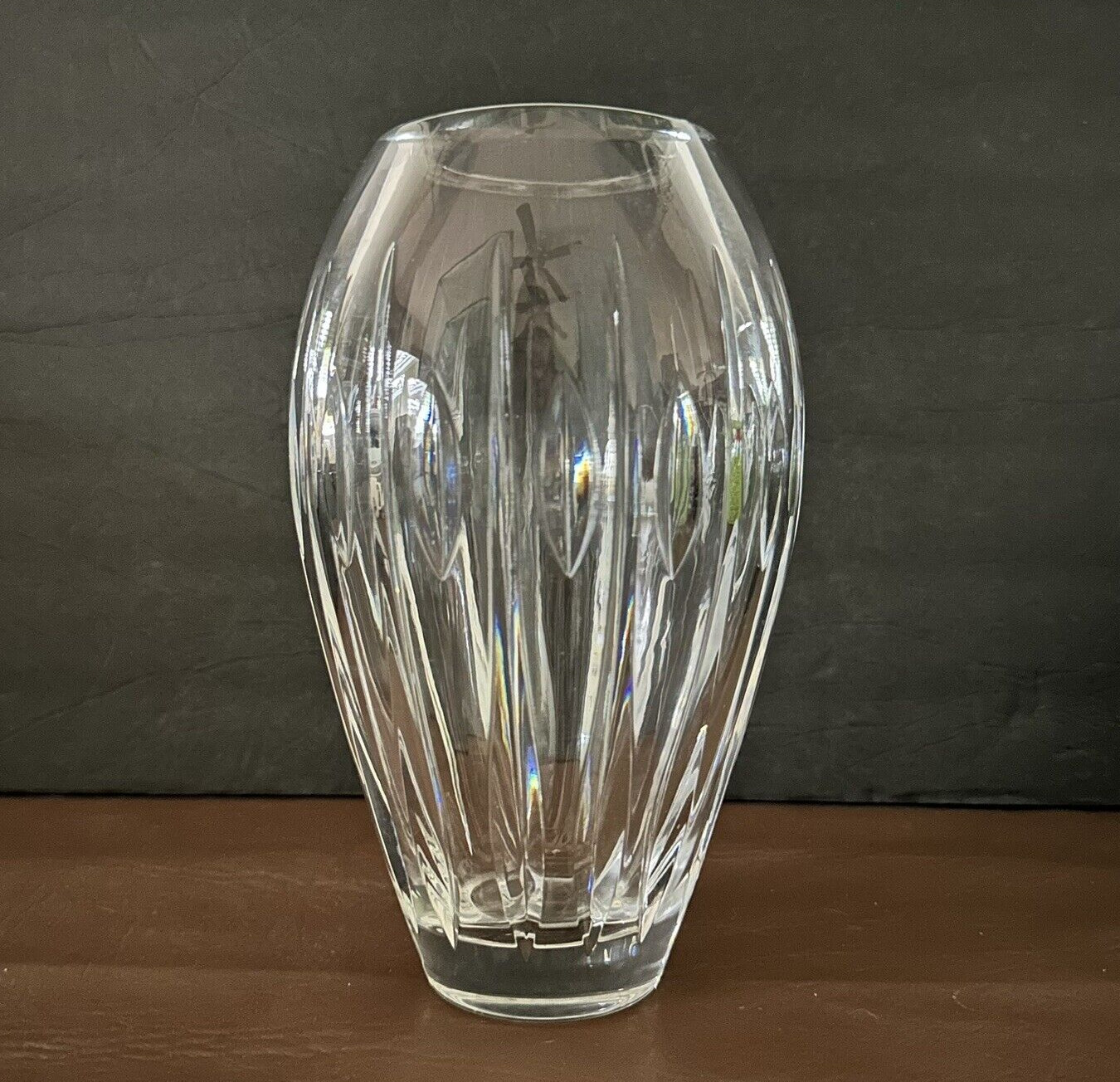 Waterford Marquis ARIEL Crystal Vase #115164 Etched Signature 8” 1997