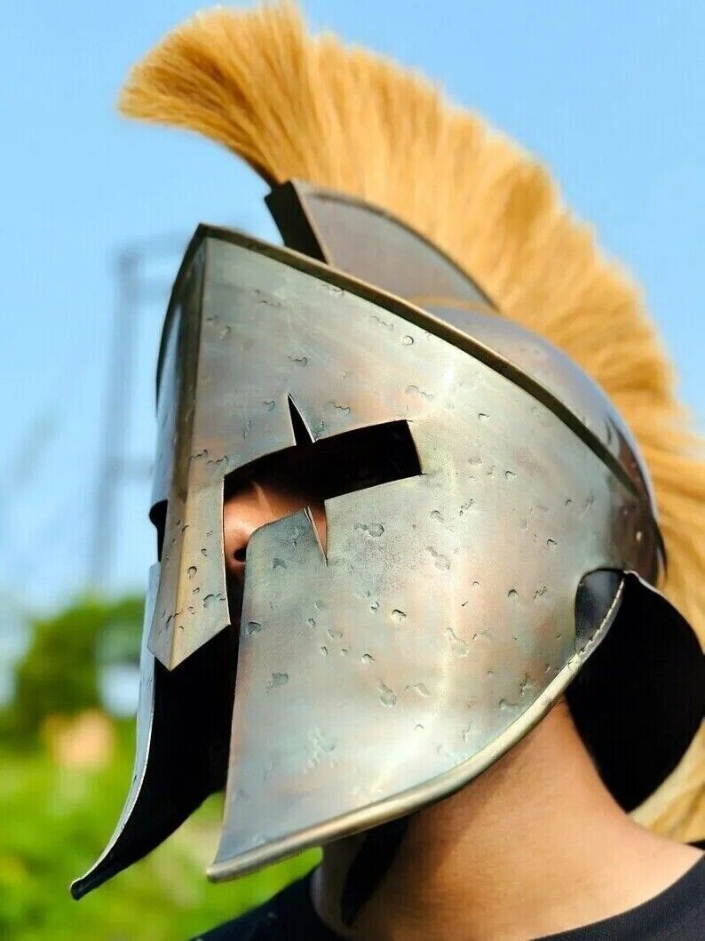 300 Movie Medieval Spartan Damage Helmet King Leonidas Greek Roman Armour Gift