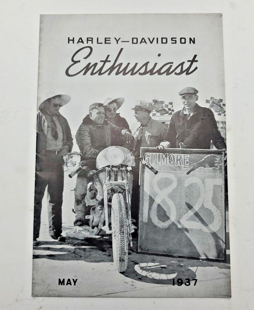 Harley-Davidson Enthusiast A Magazine For Motorcyclists May 1937 Vintage